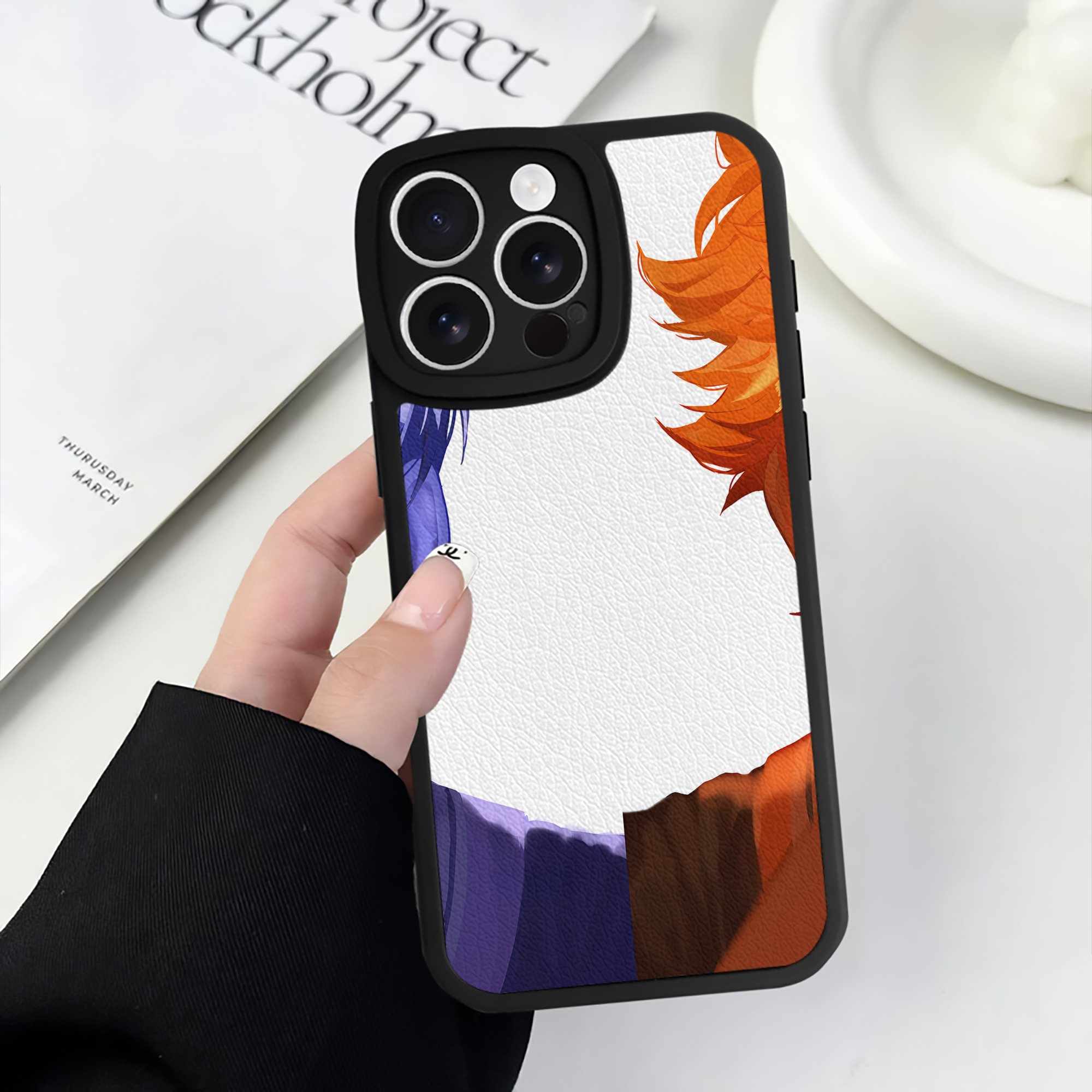 （画像用） ハイキュー!! Haikyu!! 【iPhone 16シリーズ対応】シリコンスマホケース（レザー調） 材質：シリコン